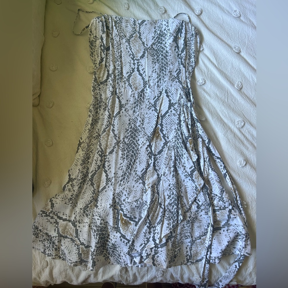 Snake printed flowy dress